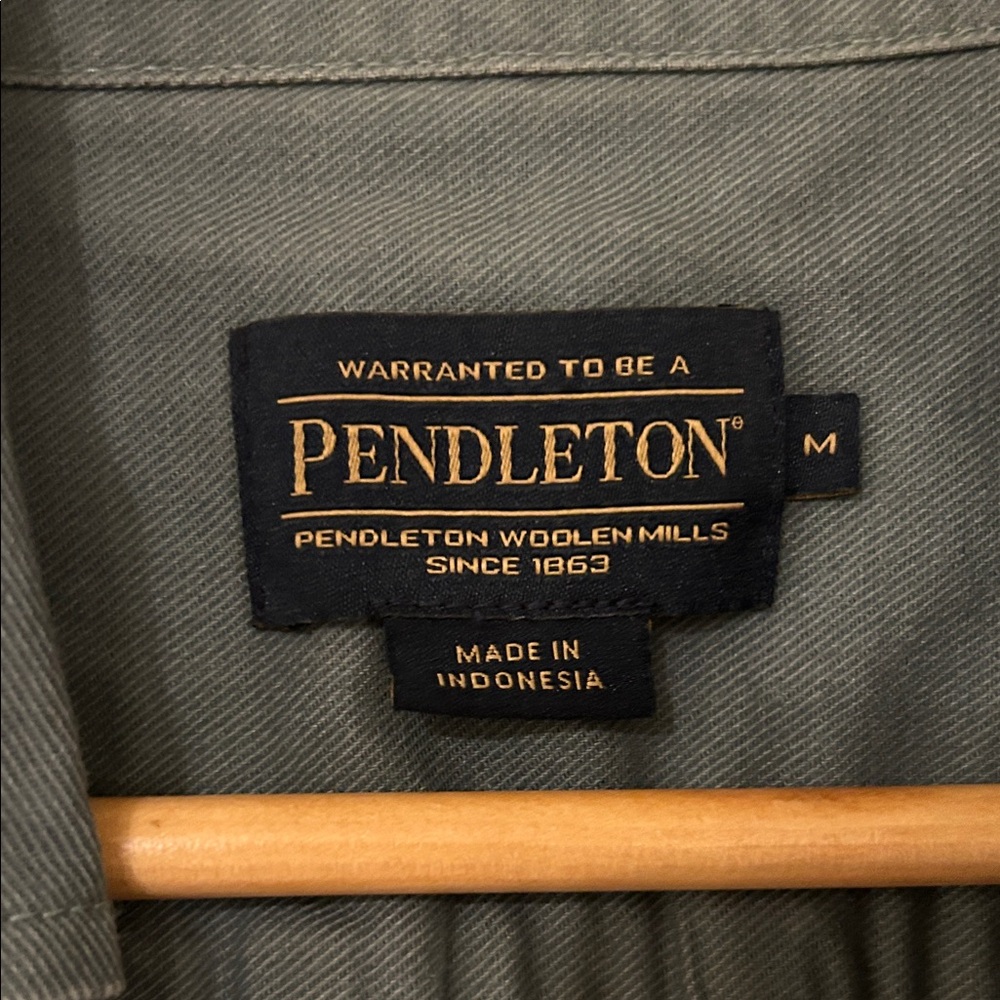 Pendleton Slate-Green Long Sleeve Button-Down Shi… - image 3